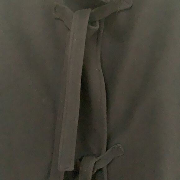 NEIMAN‎ MARCUS ELEGANT DARK BLUE LONG WOOL SNAP BUTTON COAT SIZE 12 - Picture 6 of 10